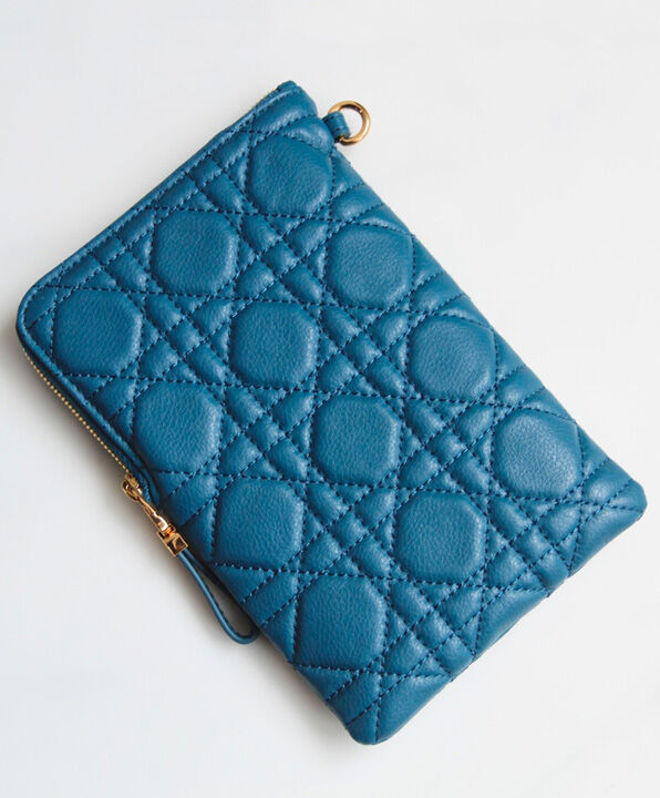 Christian Dior Caro Multifunctional Pouch Bag Blue